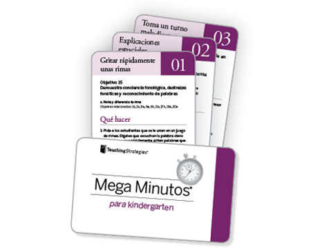 Mega Minutos® para Kindergarten (Cards 01-100)