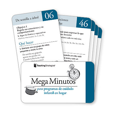 Mega Minutos® para programas de cuidado infantil en hogar (Cards 01-100)